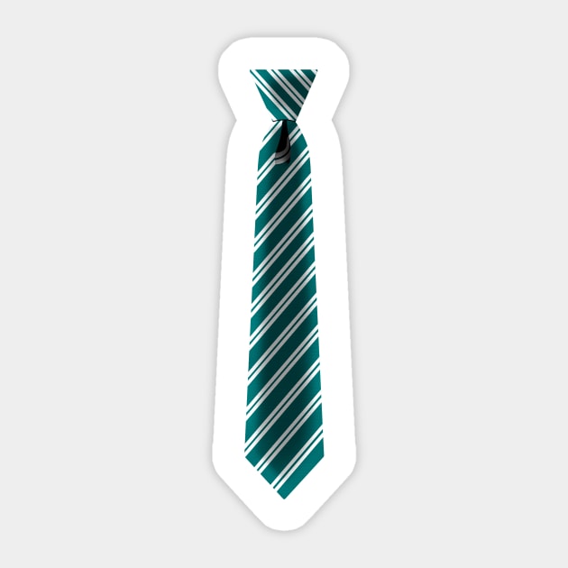 Necktie Tie Windsor Knot Teal Sticker by MojoCoffeeTime